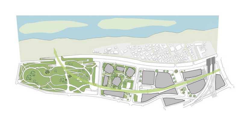 Diagram_highlighting_the_green_link_connecting_Futako-tamagawa-eki_station_to_Futakotamagawa_Park.jpg